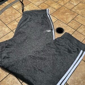 Adidas Black Joggers with Gray Lining